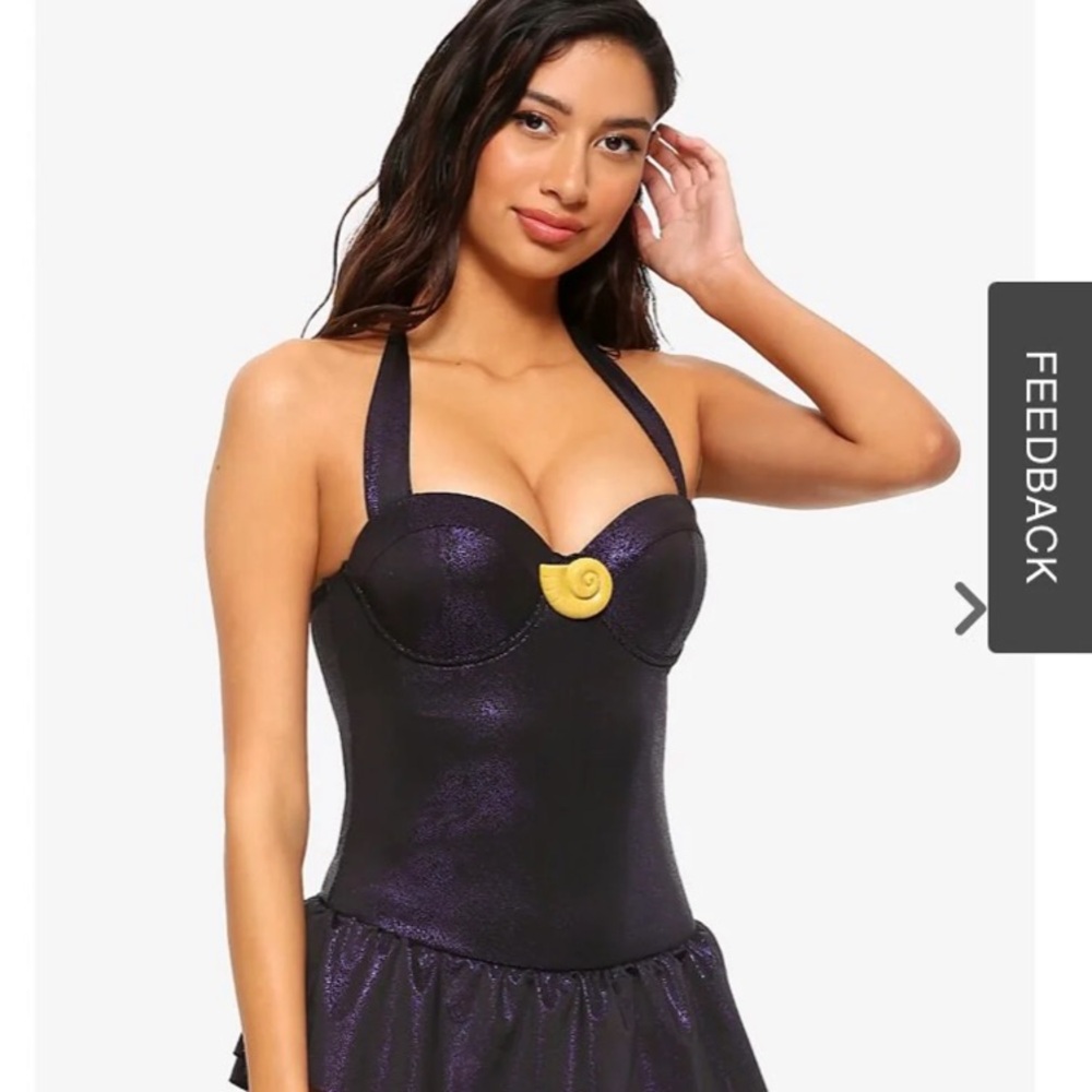 Purple little mermaid Ariel one piece swimsuit